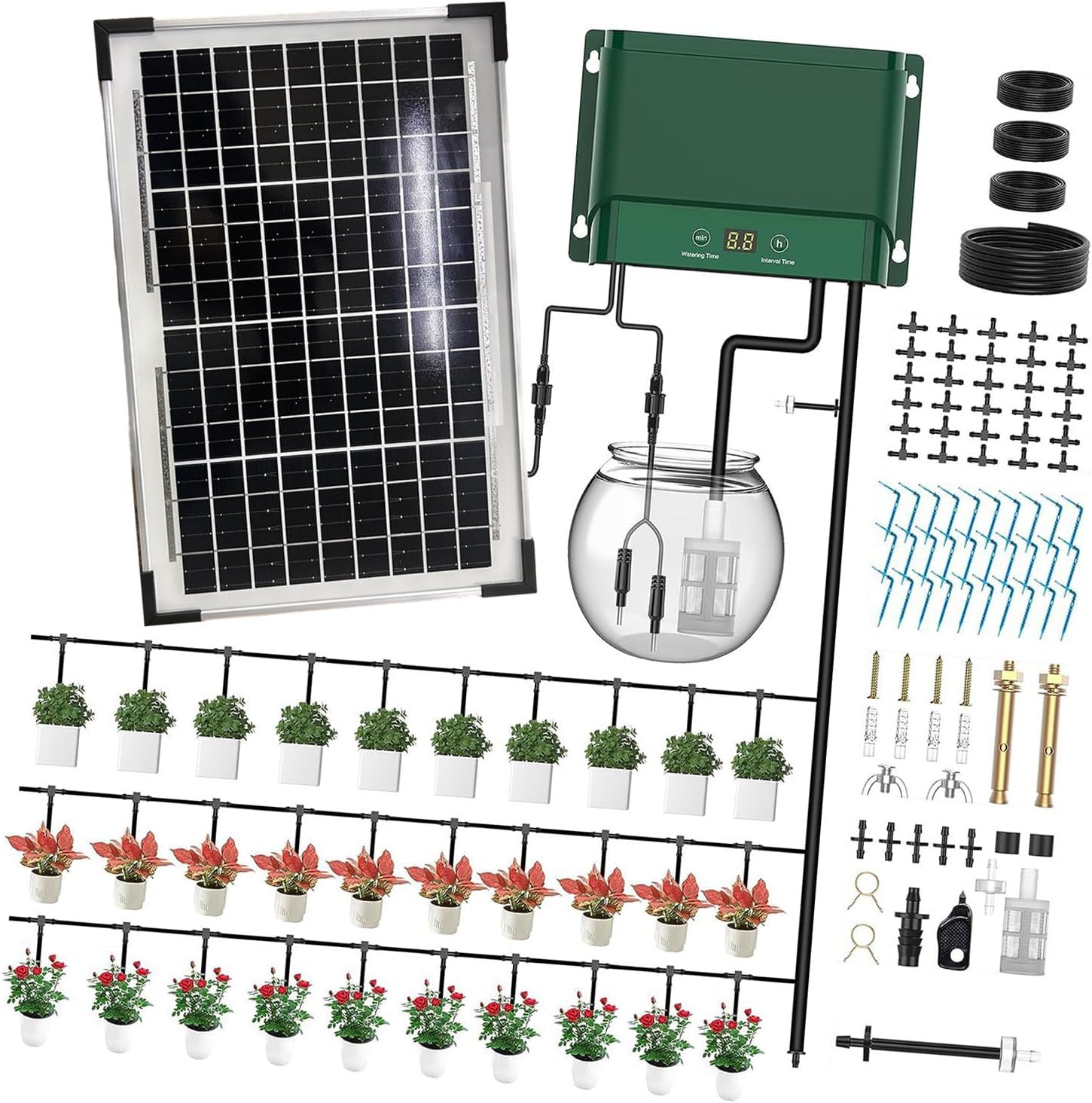 Consistent Irrigation Controller with 15 Day Battery Life and 50 Emitter Capacity Water Saving Gardening Irrigation Structure