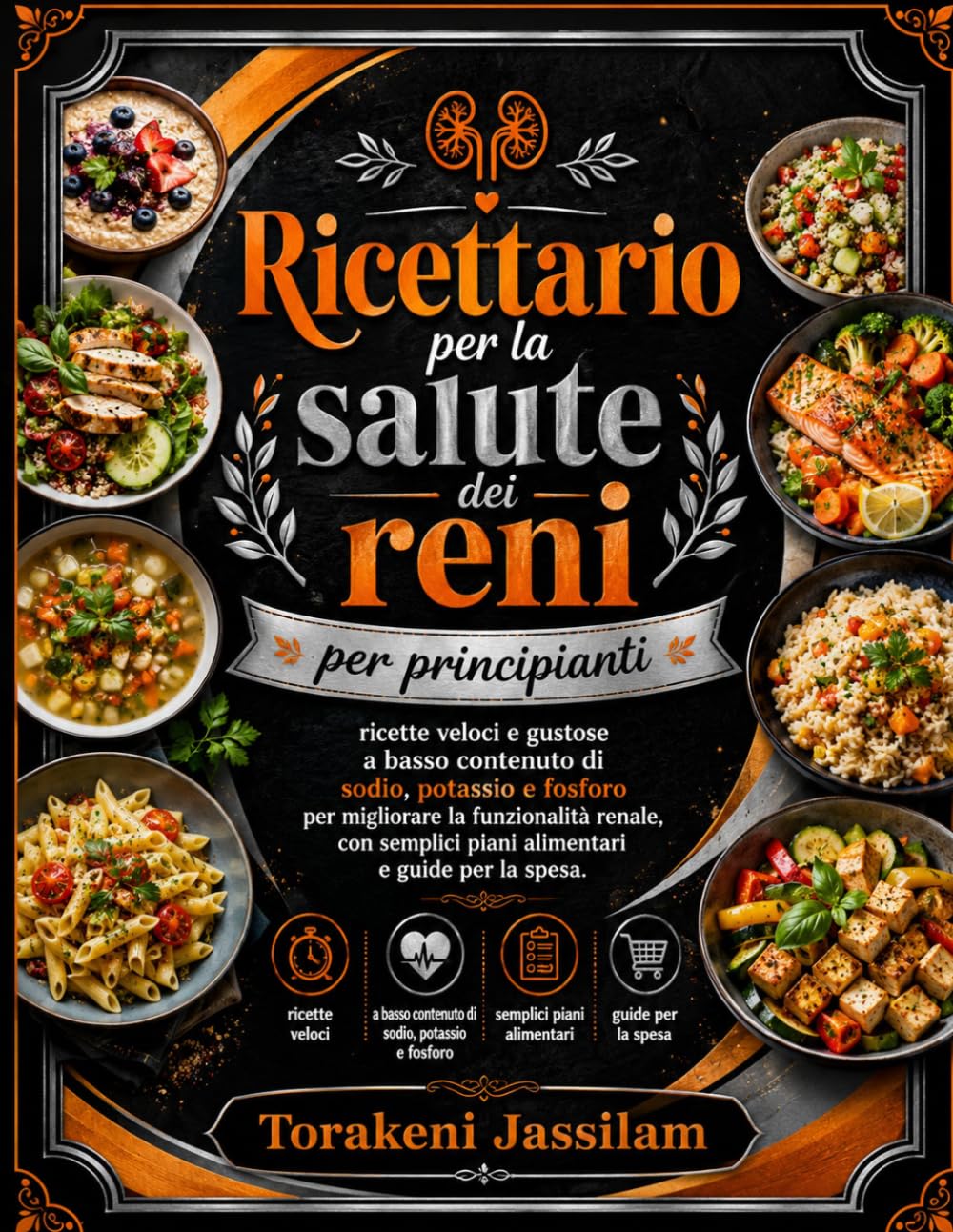 Ricettario per la salute dei reni per principianti: ricette veloci e gustose a basso contenuto di sodio, potassio e fosforo per migliorare la funzionalità renale, con semplici piani alimentari e guid