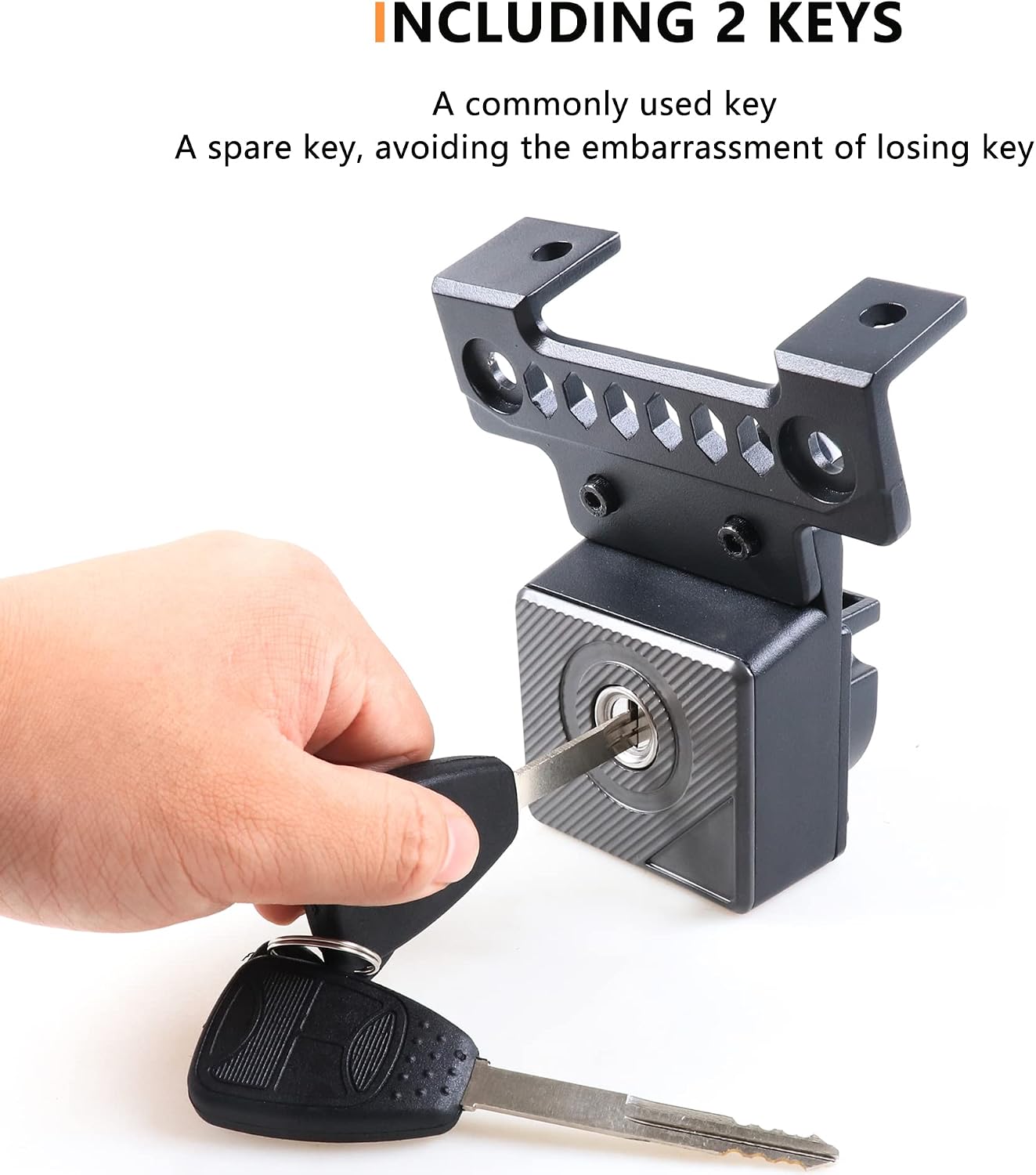 JK Hood Lock for 2007-2018 Jeep Wrangler JK JKU Unlimited Anti-Theft Hidden Hood Latches Locking Safety Catch Auto Rebound 1 Piece Black with 2 Keys