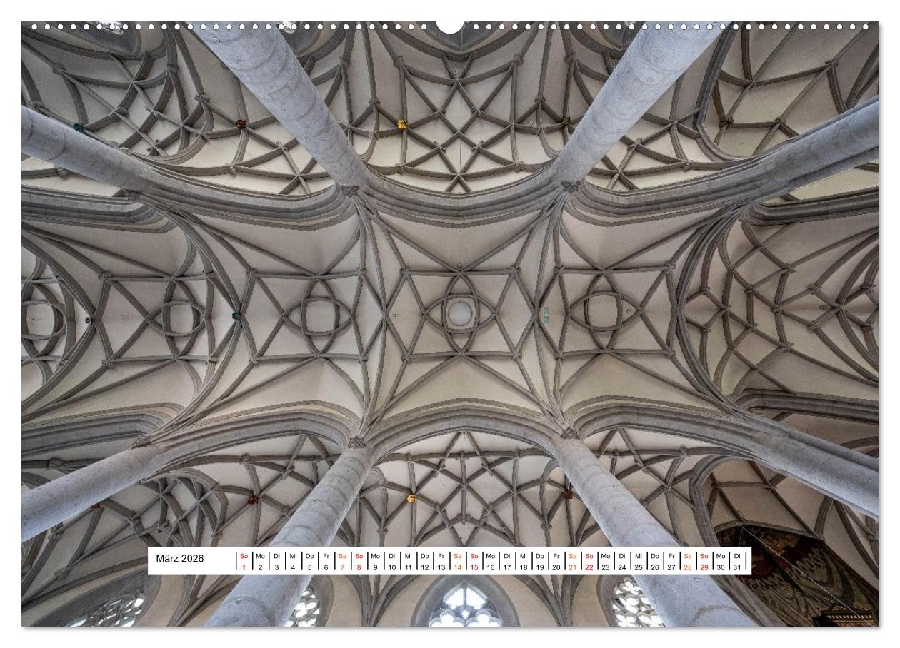 Gewölbe des Glaubens – Kirchendecken Europas (Wandkalender 2026 DIN A2 quer), CALVENDO Monatskalender: Kuppeln, Türme, Kreuzgewölbe - Kirchenkunst Europas (CALVENDO Orte)