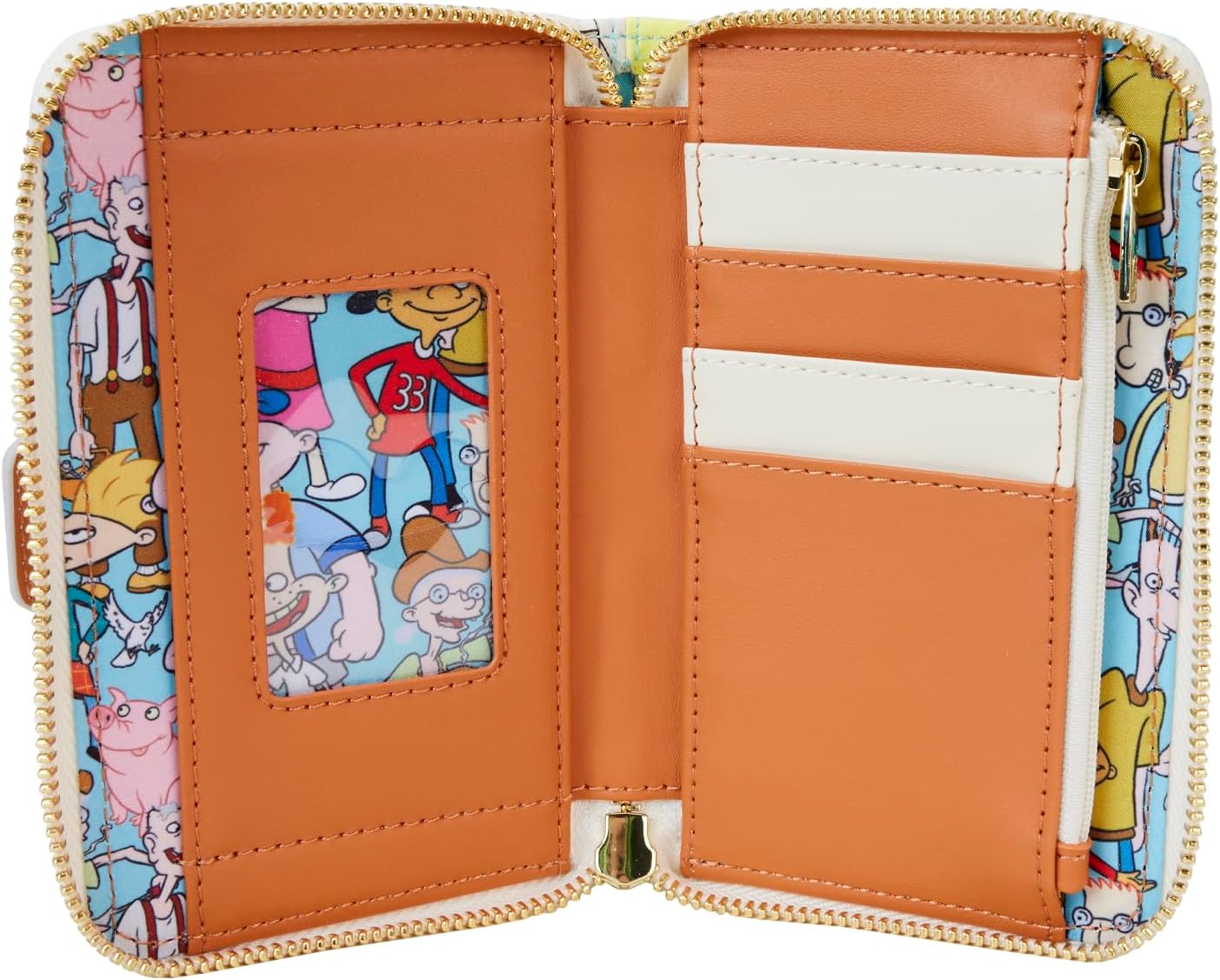 Loungefly Nickelodeon Hey Arnold! Sunset Arms Boarding House Zip Around Wallet