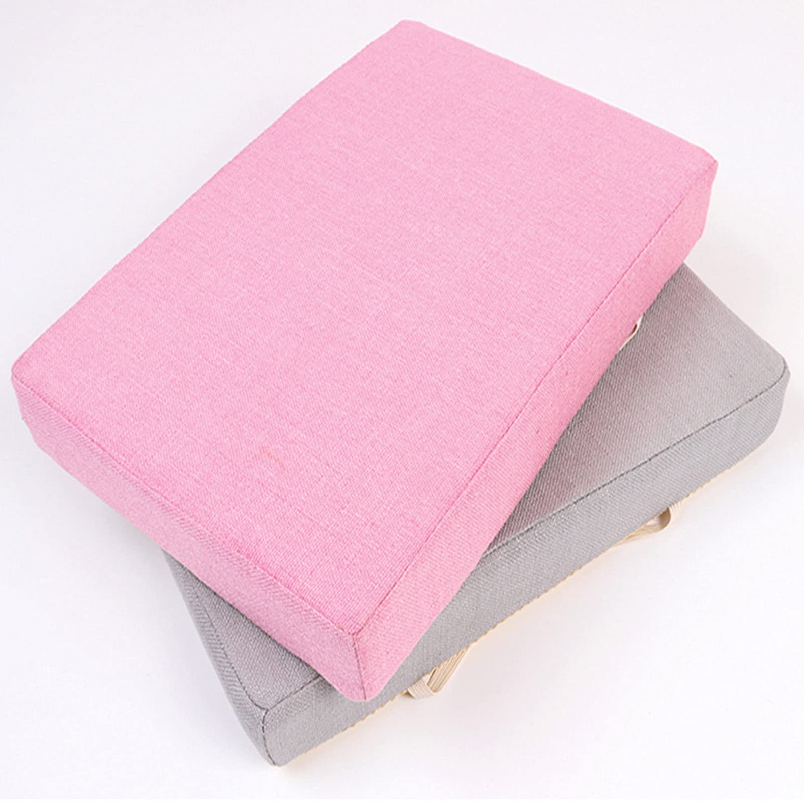 Schüler Sitzkissen Hocker Sitzkissen Rechteckiges Rutschfestes Hochhocker Kissen mit Riemen Atmungsaktiv Weichschaum Sitzkissen (35x25x8cm, Kaffeebraun )