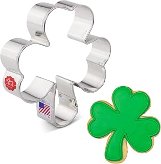 Ann Clark Shamrock Cookie Cutter St. Patrick's Day - 3.75 Inch Made in USA, Food-Safe Steel for Festive Baking