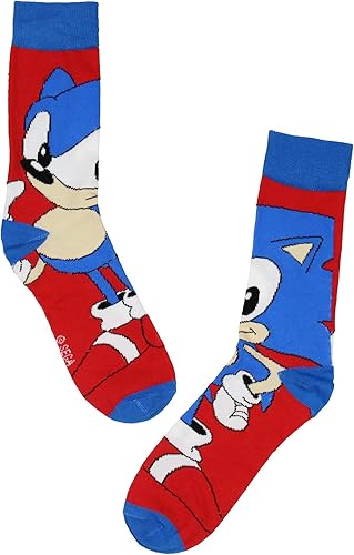 Miniatura 2 de Bioworld Sonic The Hedgehog - Calcetines para adultos con cola y sónico, paquete de 2 unidades para hombres y mujeres, Multi