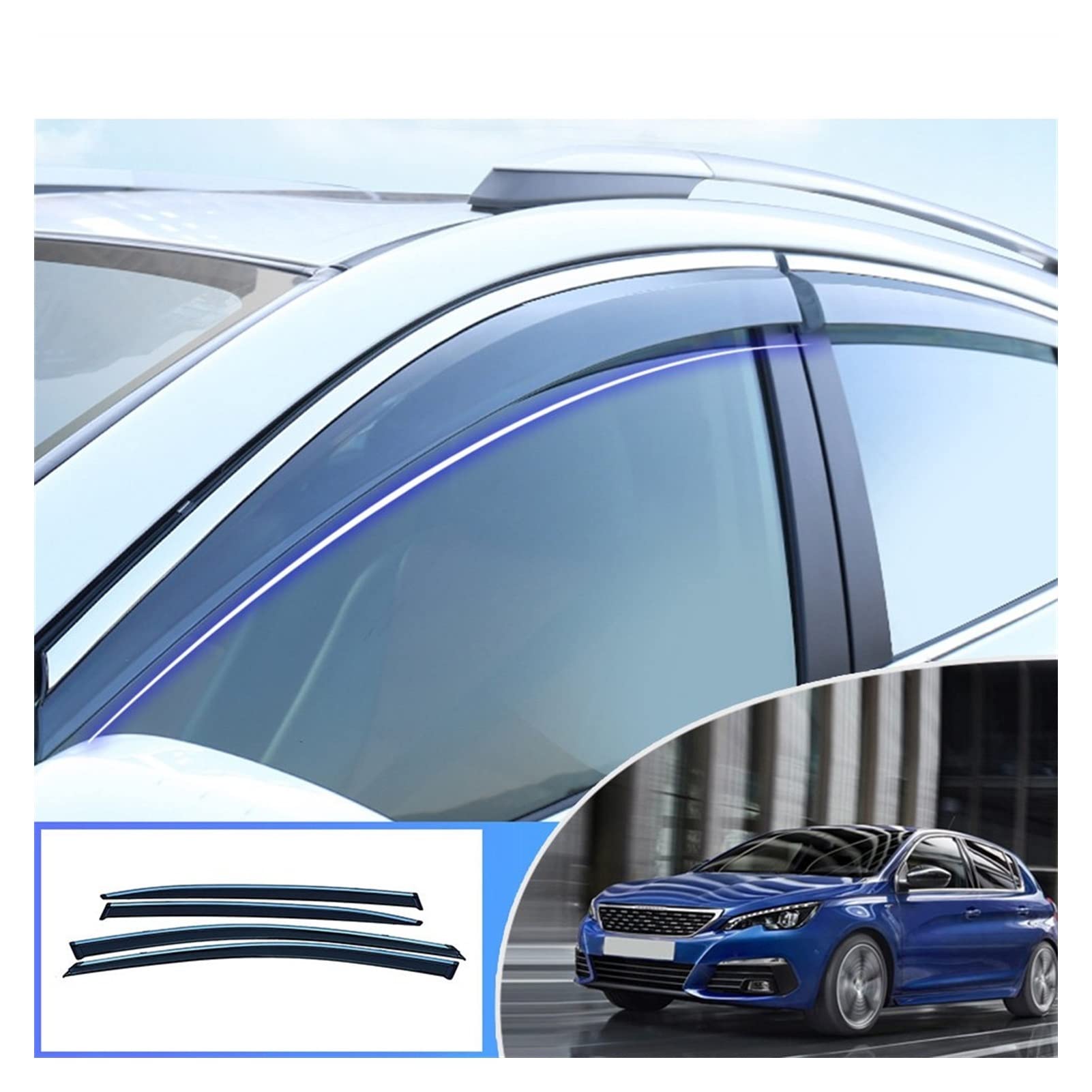 Amazon | 車用ウィンドウ サイドドアバイザー フロント ドア バイザー