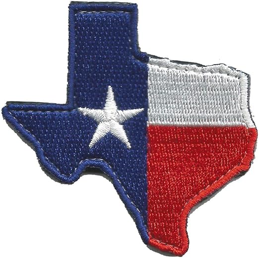 Die-Cut Tactical Texas Patch - Red White Blue