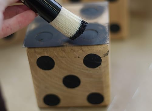 Miniatura 6 de Barn Star Juego de plantillas de dados para pintar, 3 tamaños, juego de dados de patio, pinta tus propios dados - Juego de dados gigantes de madera