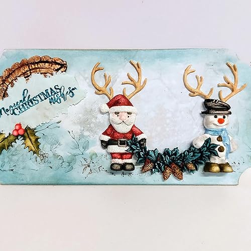 Miniatura 6 de Moldes de silicona para decoración de pasteles de cuernos de Navidad, moldes de fondant de chocolate, para dulces, mousse, goma de mascar, pasta de