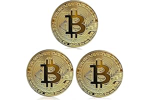 Exclusive 3 Gold Plated Bitcoin ATM Commemorative Souvenir Coins