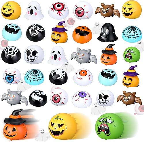 Miniatura 1 de 42 piezas de autos de Halloween a granel, varios mini vehículos de fricción para niños y niñas, regalos de fiesta de Halloween, regalos de dulce o