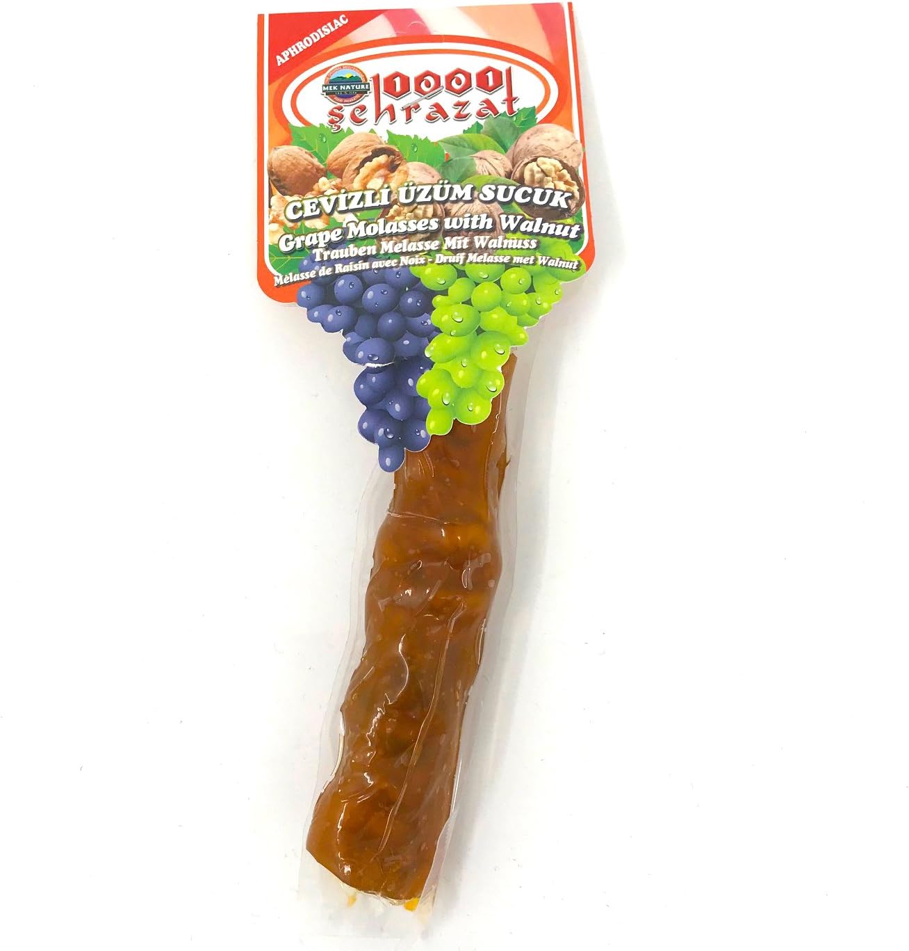 Grape Sujuk - 1001 Shehrazat Grape Molasses with Walnut - Turkish Churchkhela - Aphrodisiac