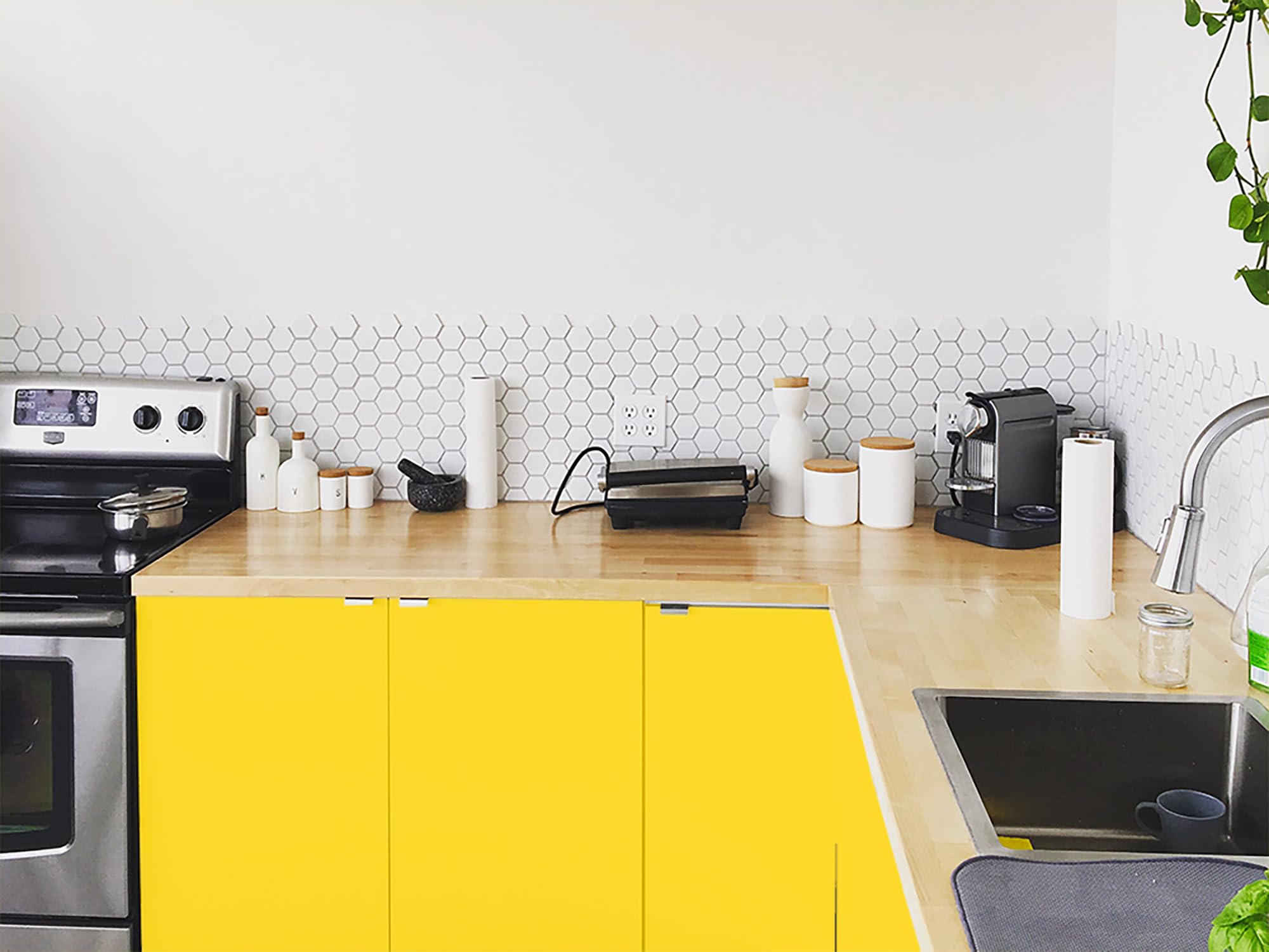 Pintura para muebles de cocina y baño con laca de poliuretano de un componente de satén Aqua PU Mono, 750 ml, 7,5 m², color amarillo limón