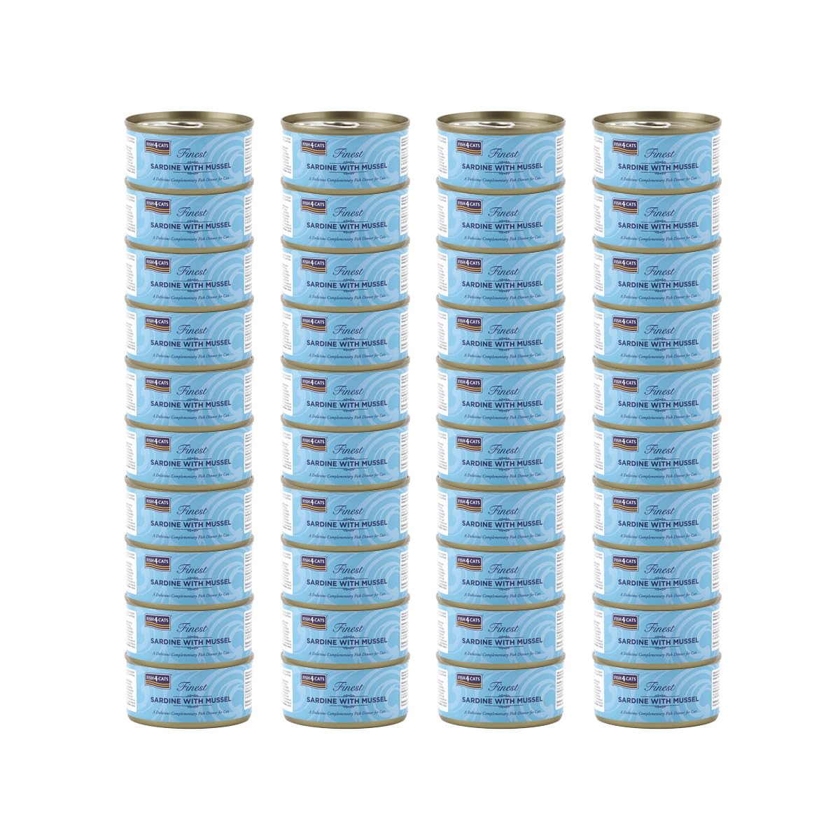 Fish4Cats Finest Wet Cat Food Sardine with Mussel Multipack (40 x 70g Tins) โ image 1