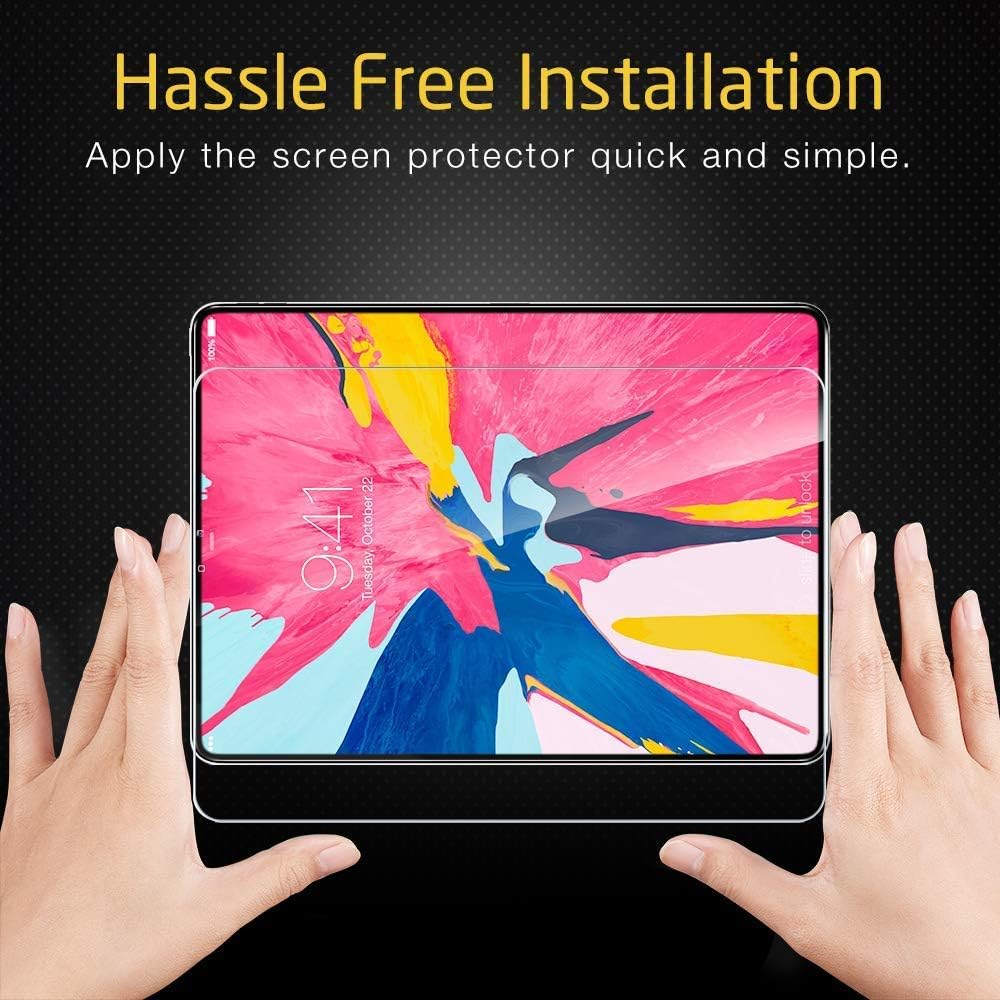 ESR Screen Protector for the iPad Pro 11"(2 pack), 3X Stronger [Scratch-Resistant] 9H Hardness HD Clear Premium Tempered Glass Screen Protector for the All-Screen Apple iPad Pro 11 inch (2018 Release)