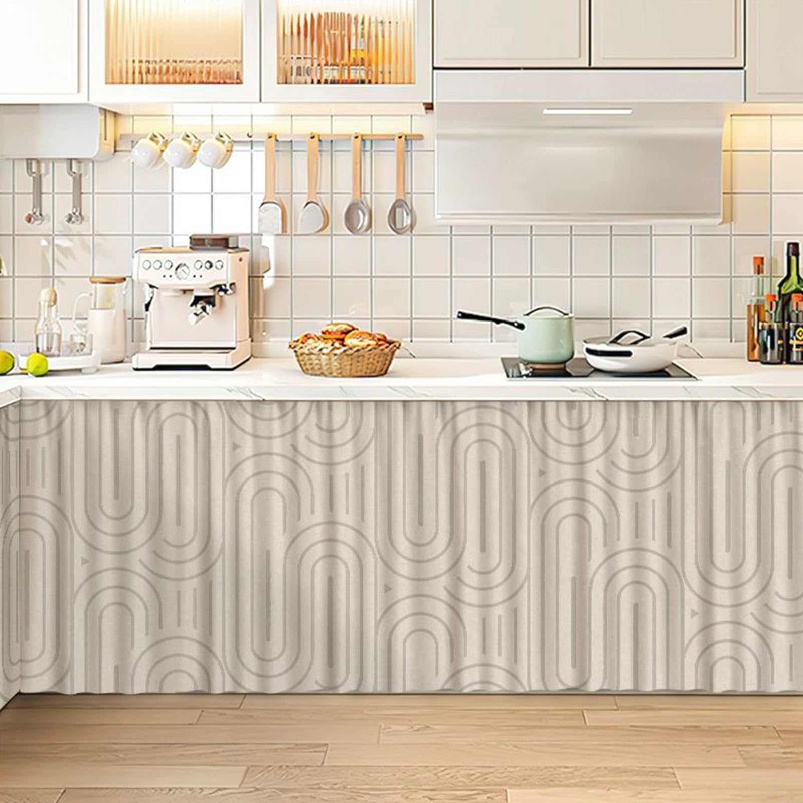 WIQUYBML Striped Sink Skirt for Bathroom & Kitchen 70cm x Cabinet Drape UnderSink Privacy Cover Classroom Home Décor Elegant Ains