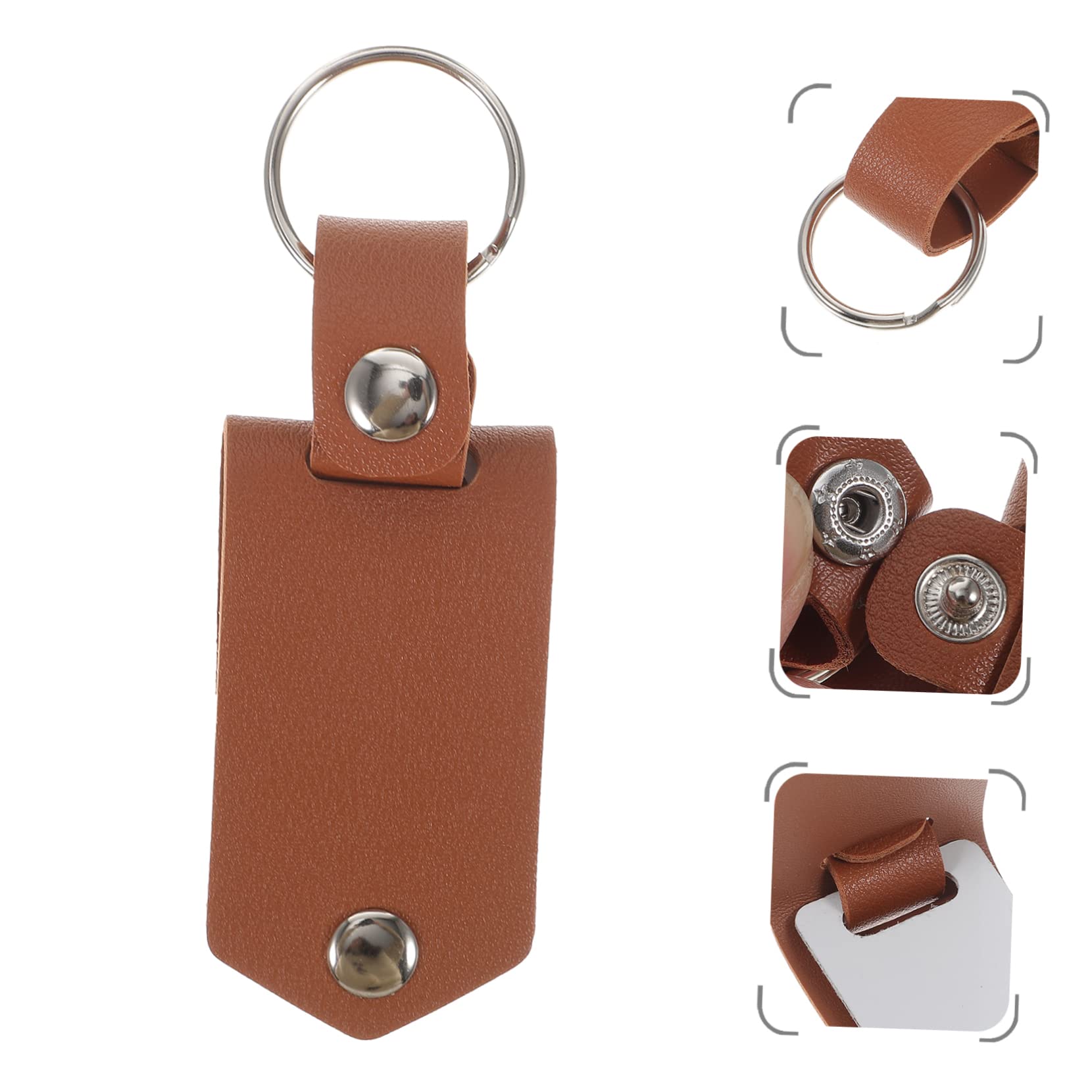 GALPADA 5piezas Llavero De Cuero Foto Personalizable Para San Valentín Llavero Decorativo De Piel Accesorio Para Fotos