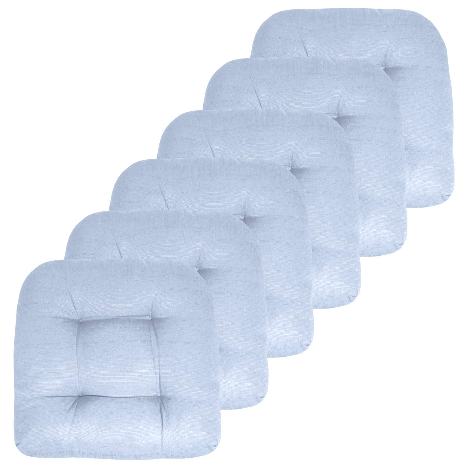Coussins de chaise extérieur pour terrasse et salon de jardin bleu clair