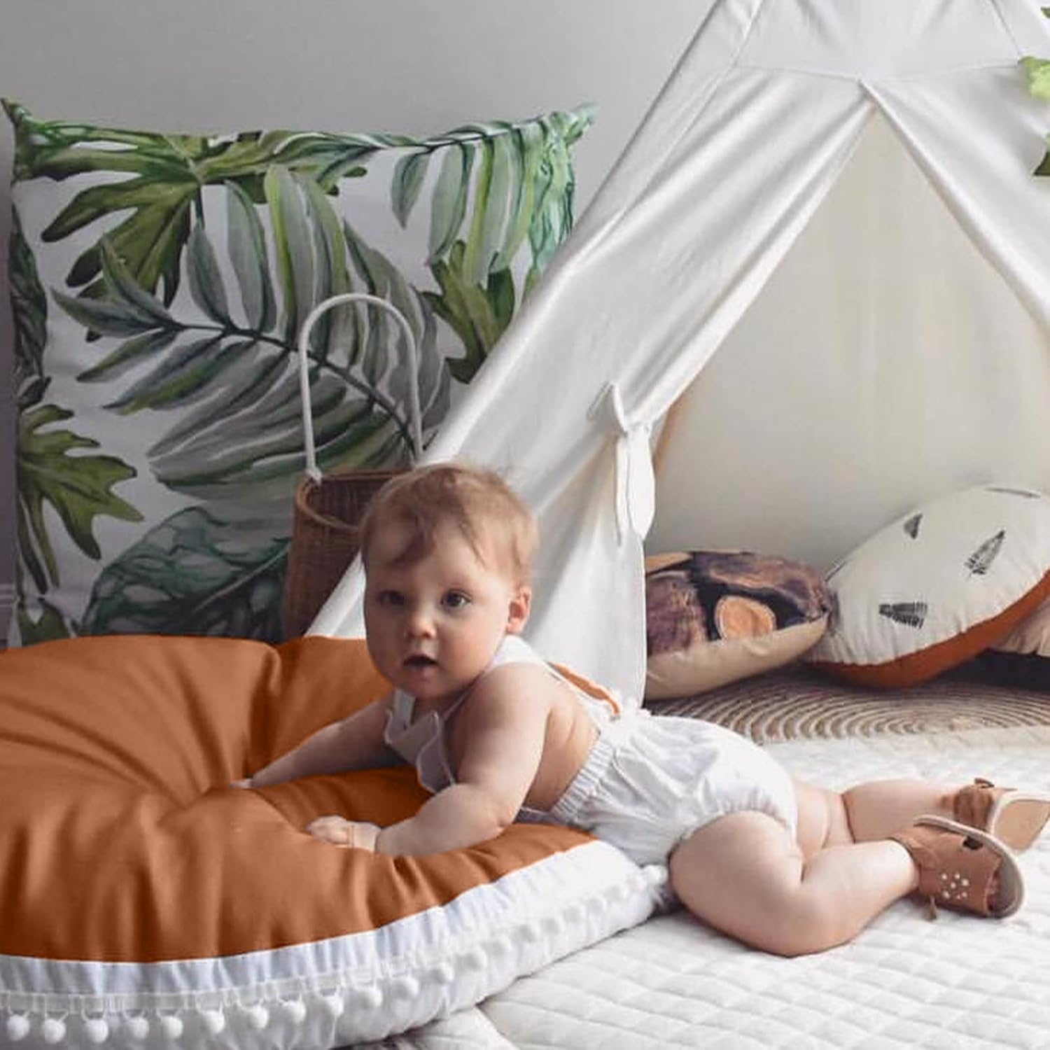 Large Floor Pillow Kids Round Floor Cushion Seating, Trinidad and