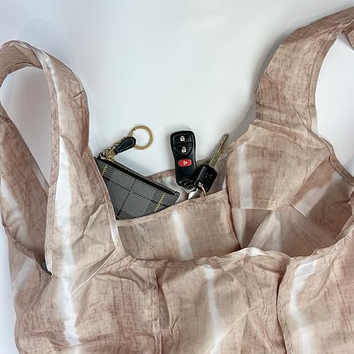 Miniatura 7 de Pure Sage Bolsa de comestibles reutilizable - Elegante bolsa de compras para comestibles - Bolsa plegable - Tamaño mediano