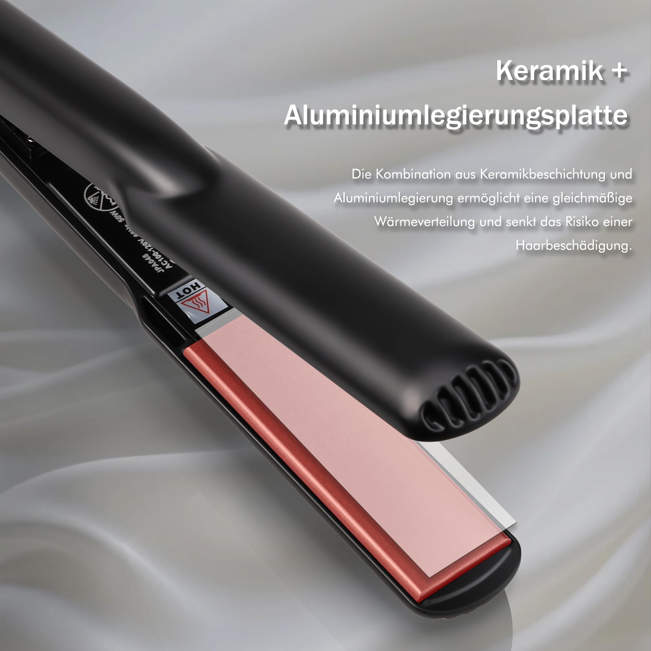 EAGLE FORTRESS Professionelles 2-in-1 Glätteisen mit Keramikplatten