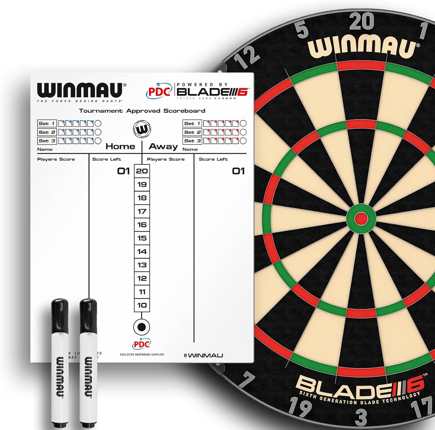 Winmau Dry Wipe Darts Scoreboard