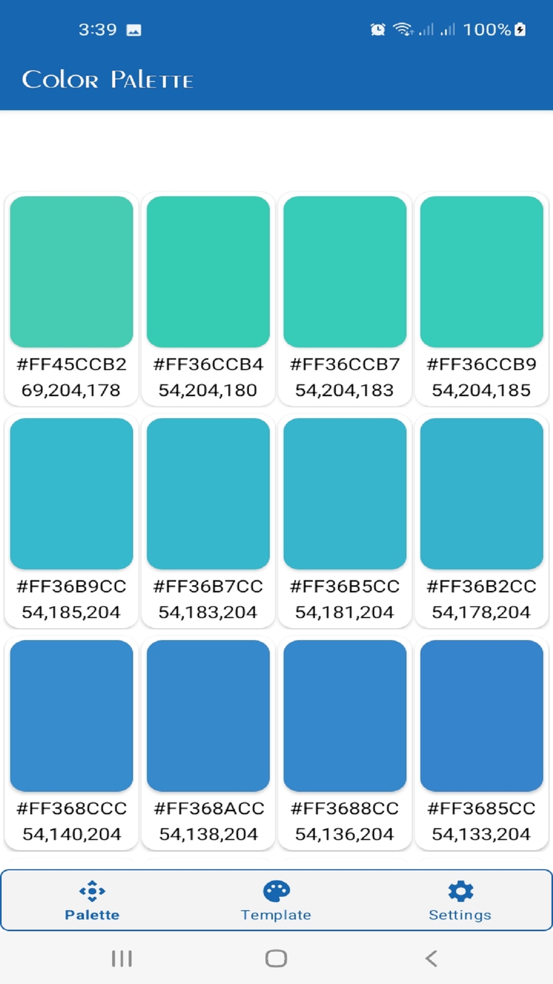 Color Palette - App on Amazon Appstore