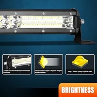 RIGIDON 50 cm-es LED Fénysáv 180W - Vízálló Alumínium Kiegészítő Világítás Terepjárókhoz, Teherautókhoz, Traktorokhoz, 12/24V, 6000K 4
