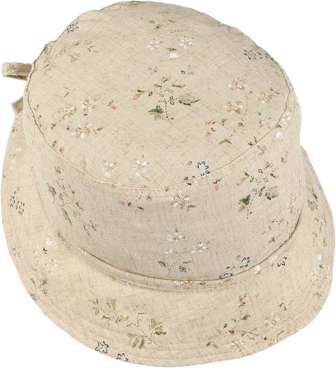 Lipodo Flowers Cloth Bucket Hat Floral Pattern with Bow Unisex Summer Spring
