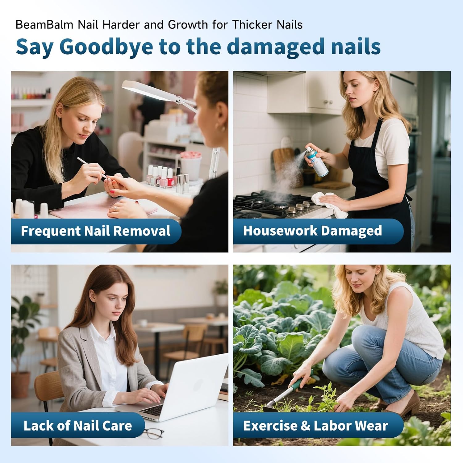 Fingernail Hardener and Strengthener - 10 Second Quick Drying Nail Hardening Keratin Amino Acid Strong and Growth Repair for Damaged Nails Suitable for Manicures and Home Care Nail Care