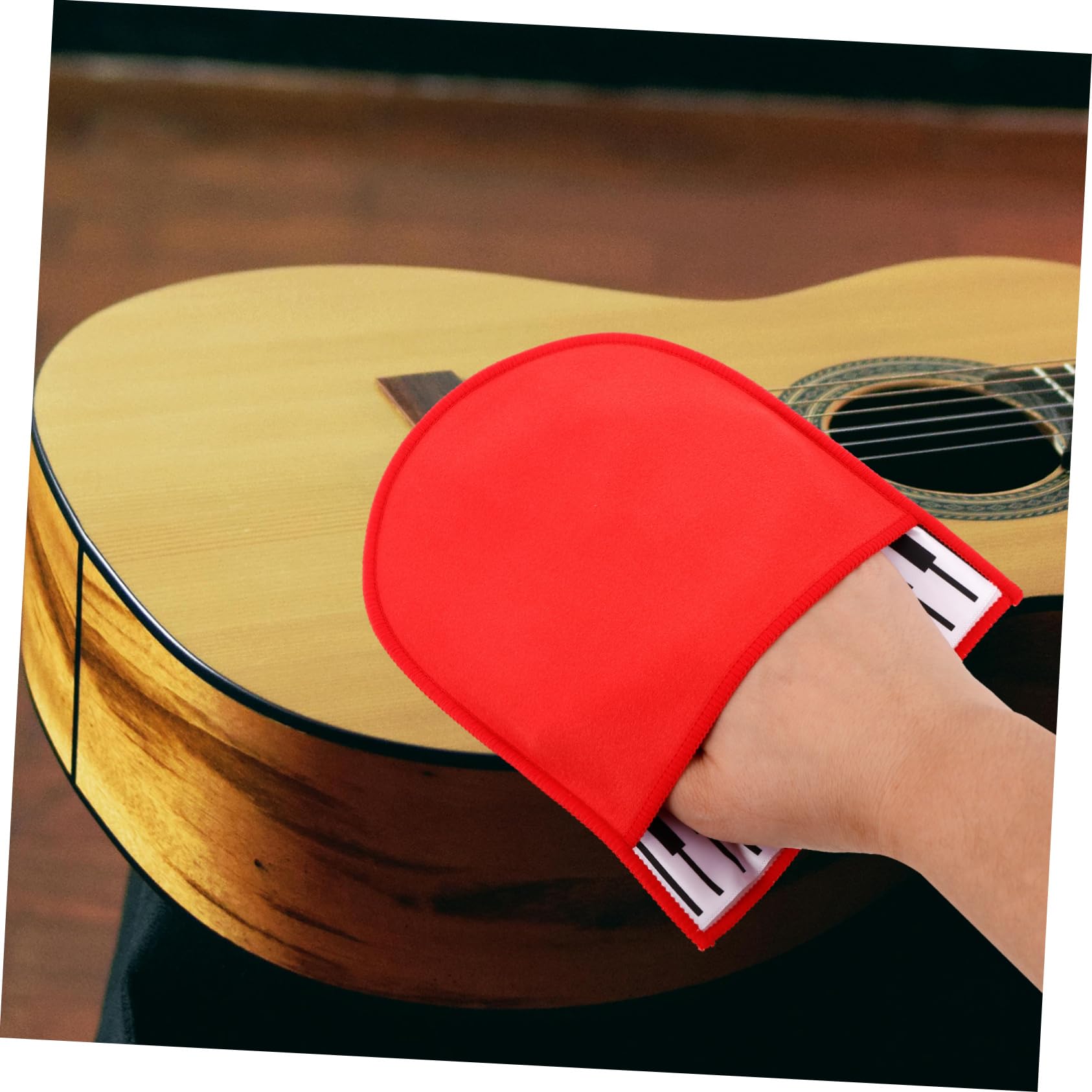 NULYLU Piano Cleaning Glove Double-sided Fleece for Piano Violin Guitar Guzheng Reusable Musical Instrument Care