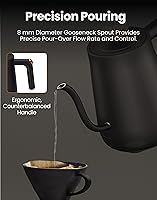 Vista 6 de Vianté Electric Gooseneck Pour Over Kettle with Precise Temperature Control for Coffee & Tea. Rapid Boil, BPA-Free Stainless Steel. Includes Free