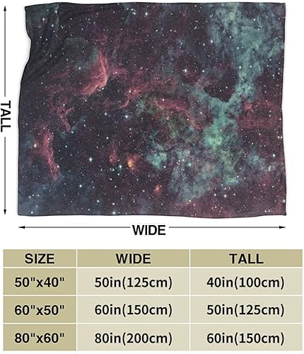 Miniatura 3 de Manta de forro polar Galaxy ultra suave y acogedora manta decorativa de franela para el hogar, cama, sofá, silla, viajes, 80 x 60 pulgadas