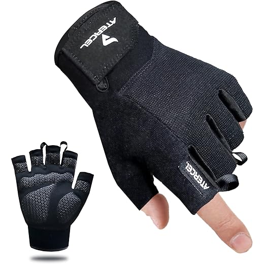 Atercel Workout Gloves for Men and Women, Exercise Gloves for Weight Lifting, Cycling, Gym, Training, Breathable and Snug fit