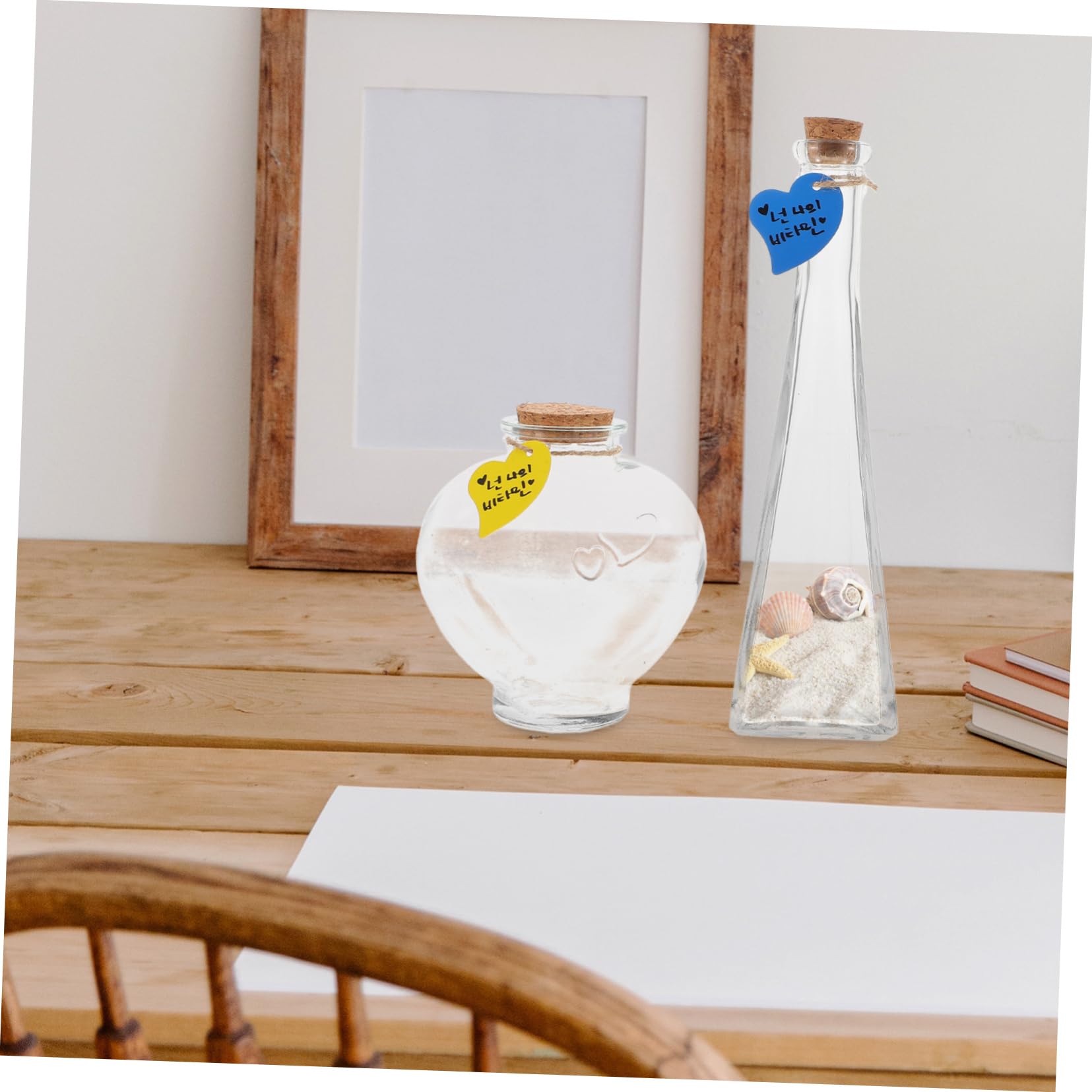 iplusmile 3 pezzi Bottiglie per Cerimonia Della Sabbia Matrimonio con Tappi Sughero Bottiglie Piccole Versatili per Decorazioni Regali e Progetti DIY Contenitori Resistenti e Riutilizzabili
