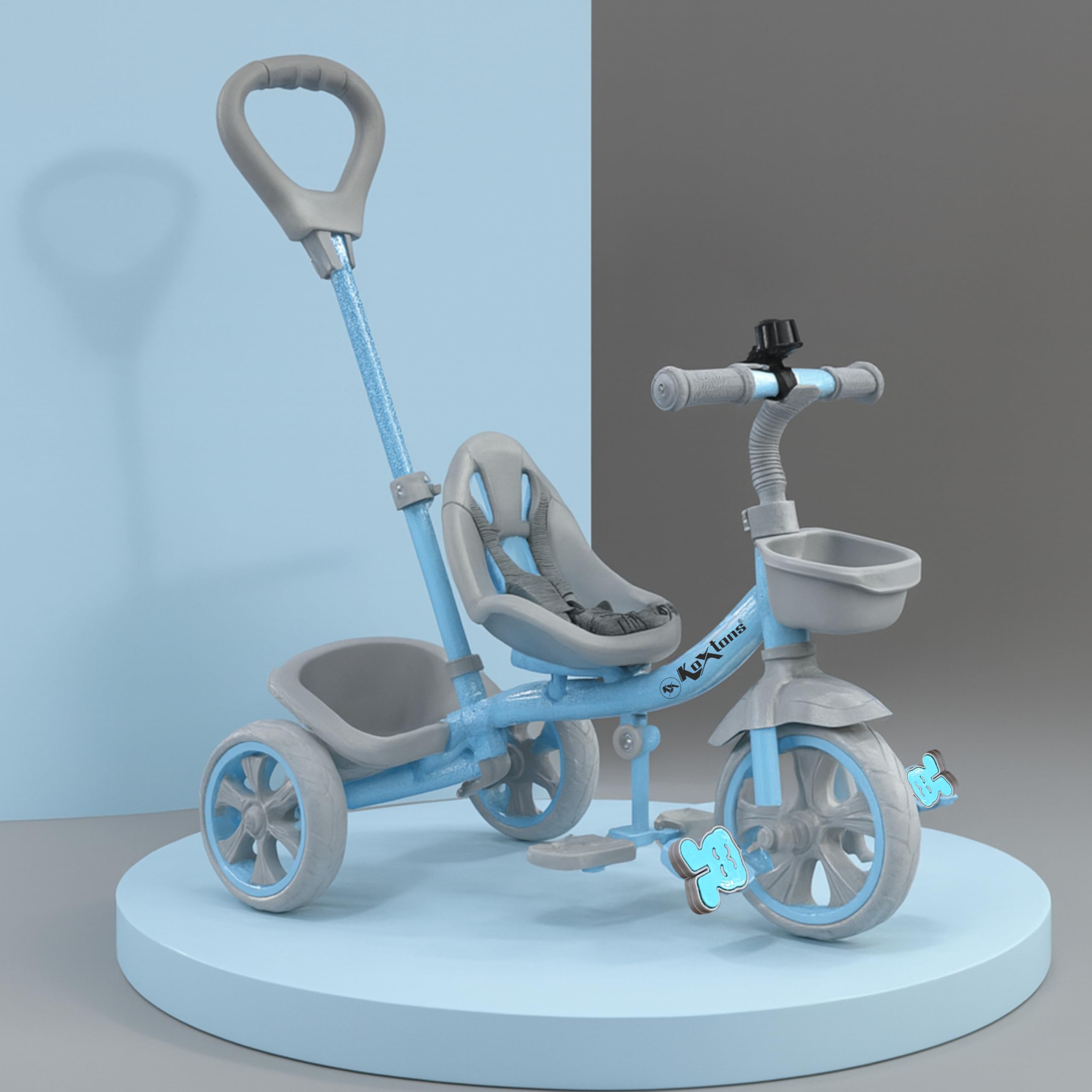 Koxtons Tricycle for Kids, with Parental Control, Tricycles for Kids 2 to 5 Years Boys and Girls, Cycle for 1+ Children, Bike with EVA Tech Wheels, Super, Blue-image-38