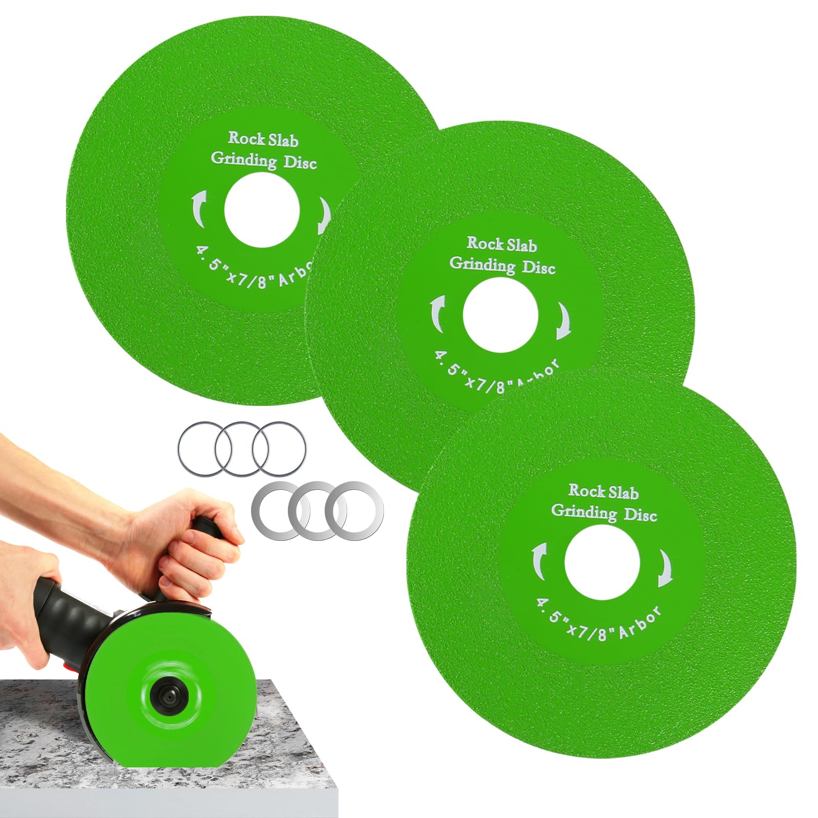 Rock Slab Grinding Discs - 3 Pcs for Angle Grinder -8