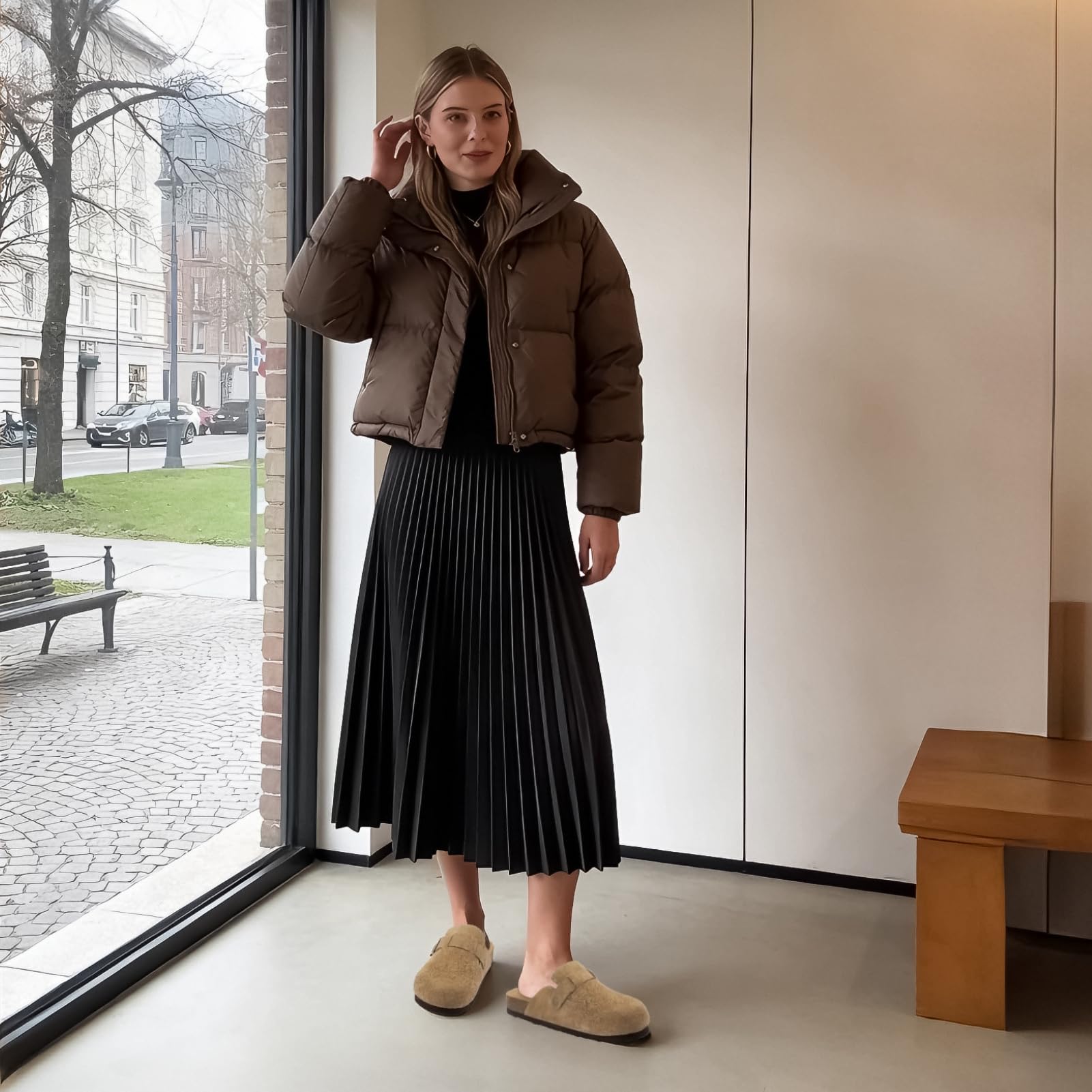 MEIJIANA Damskie chodaki i chodaki Lekkie skórzane kapcie korkowe wygodne chodaki antypoślizgowe z regulowanym podparciem podeszwy buty ogrodowe 37-41 EU 37-41 EU 37-41 EU