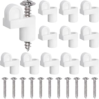 14 Pack 3/8 Inch Window Screen Holder Clips,Offset Window Screen Clips,White Screen Retainer Clips for Fastens Windows Screens Storm Door Panels