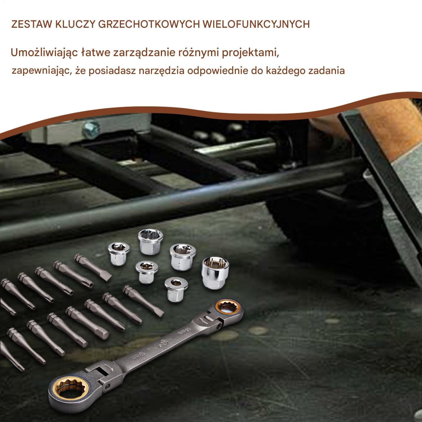 Zestaw Kluczy Nasadowych Przenośne Wielofunkcyjne Narzędzie Mechanika | Zestaw Bitew do Wkrętaków Do Naprawy Samochodu Roweru Urządzeń Elektrycznych Komputera Mebli I
