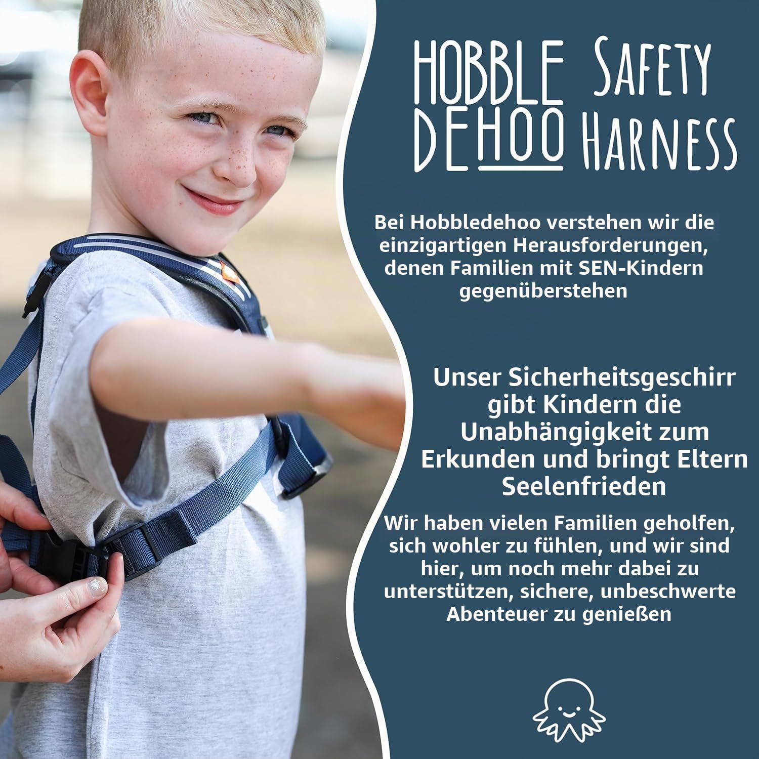 Hobbledehoo Active Kindergeschirr, sorgt für Sicherheit im Alltag und unterstützt das Sensibilisieren von Autismus, für Kleinkinder und Kinder im Alter von 2–7 Jahren