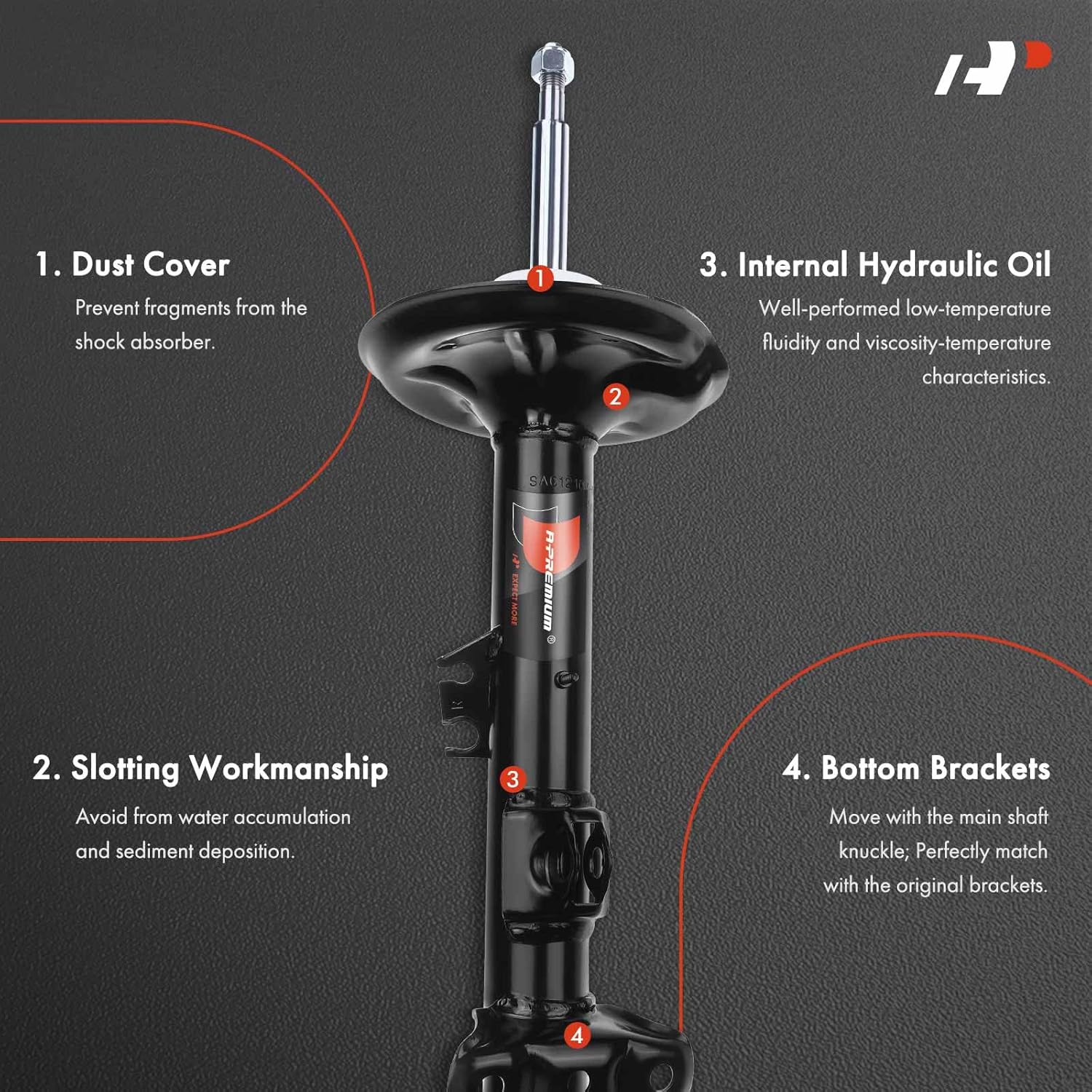 A-Premium Front Shock Absorber Strut Assembly Compatible with BMW Z3 1996 1997 1998 1999 2000 2001 2002, 2-PC Set