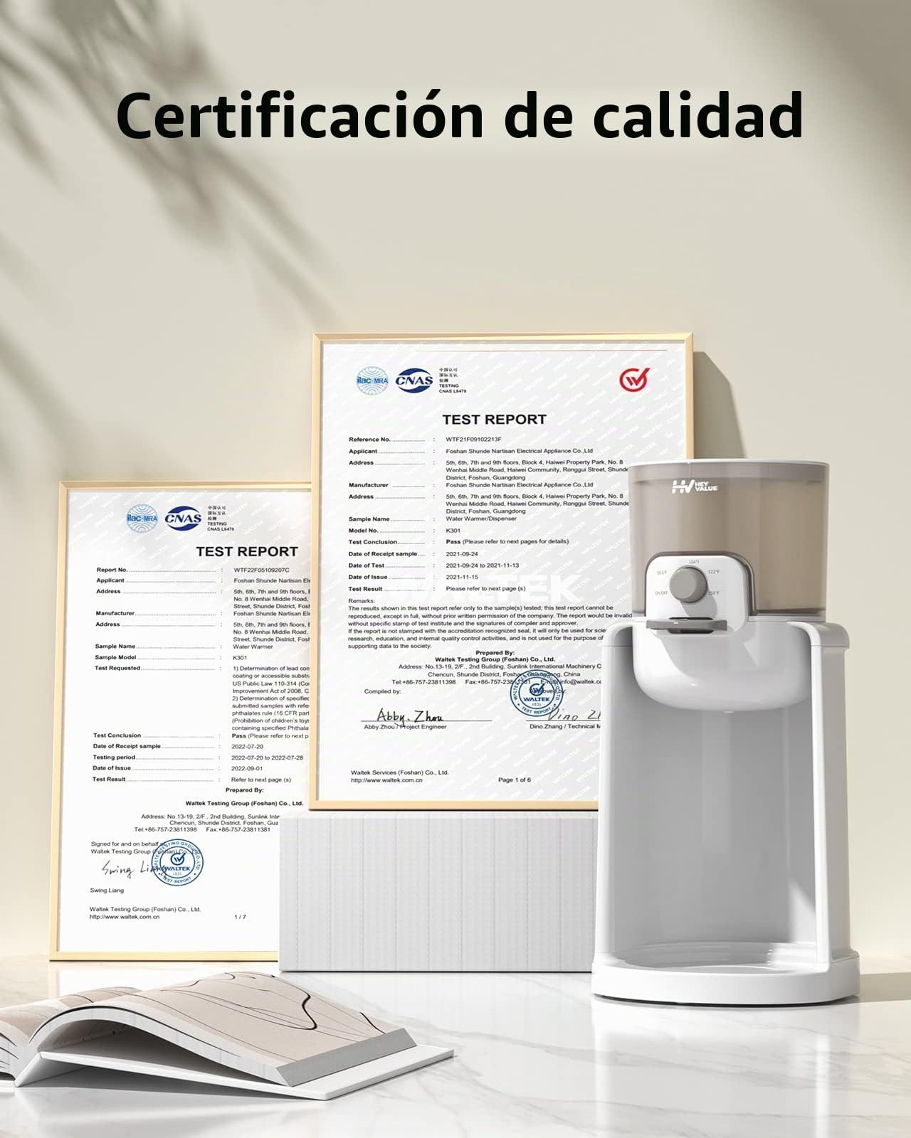 Calentador de agua, fabricante de fórmulas, calentador de biberones con luz nocturna, control de 4 temperaturas y 72 horas para mantener el calor, dispensa al instante agua caliente a una temperatura