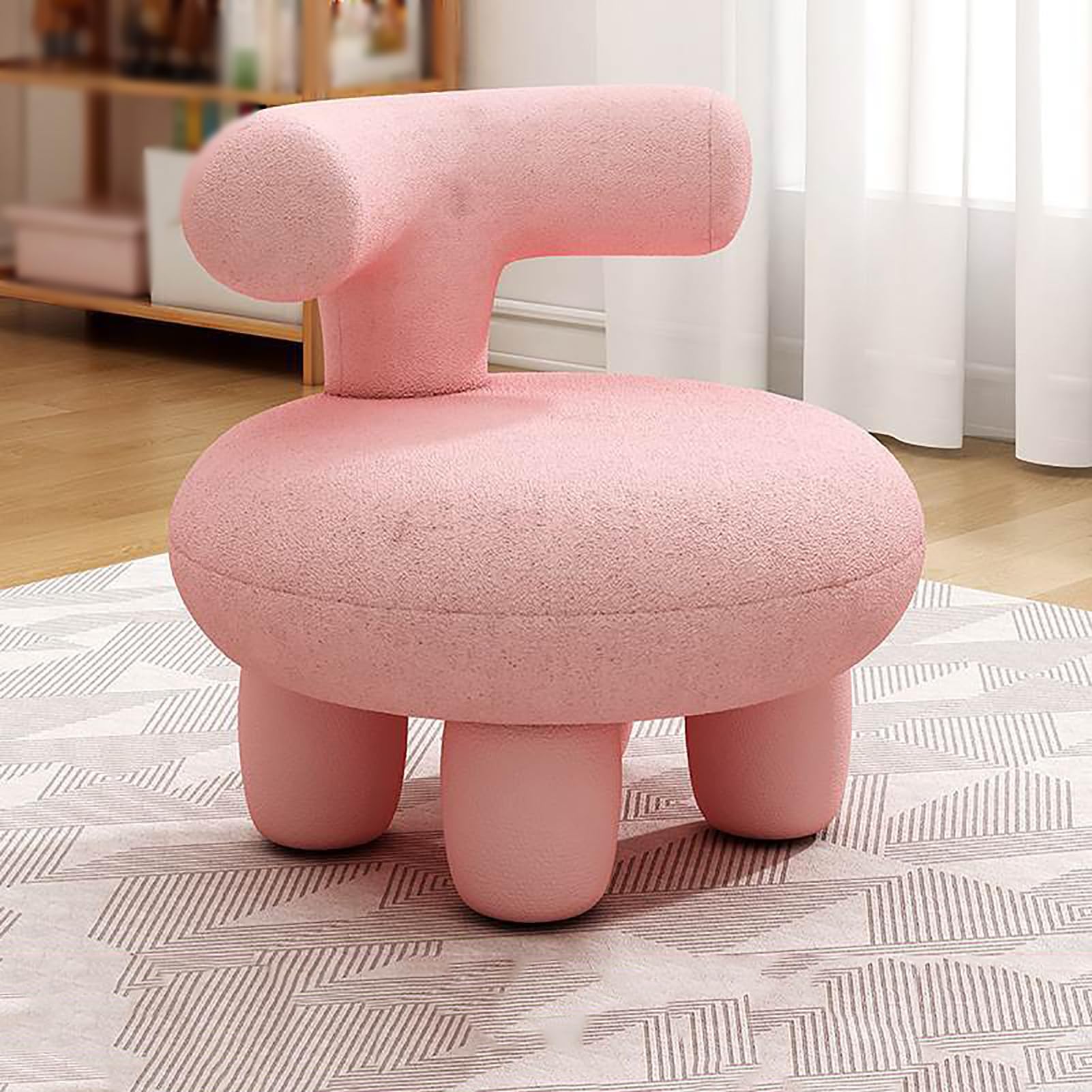 Pouf boucle chaise tabouret mouton mignon petit rembourré touffeté pour déco chambre salon B