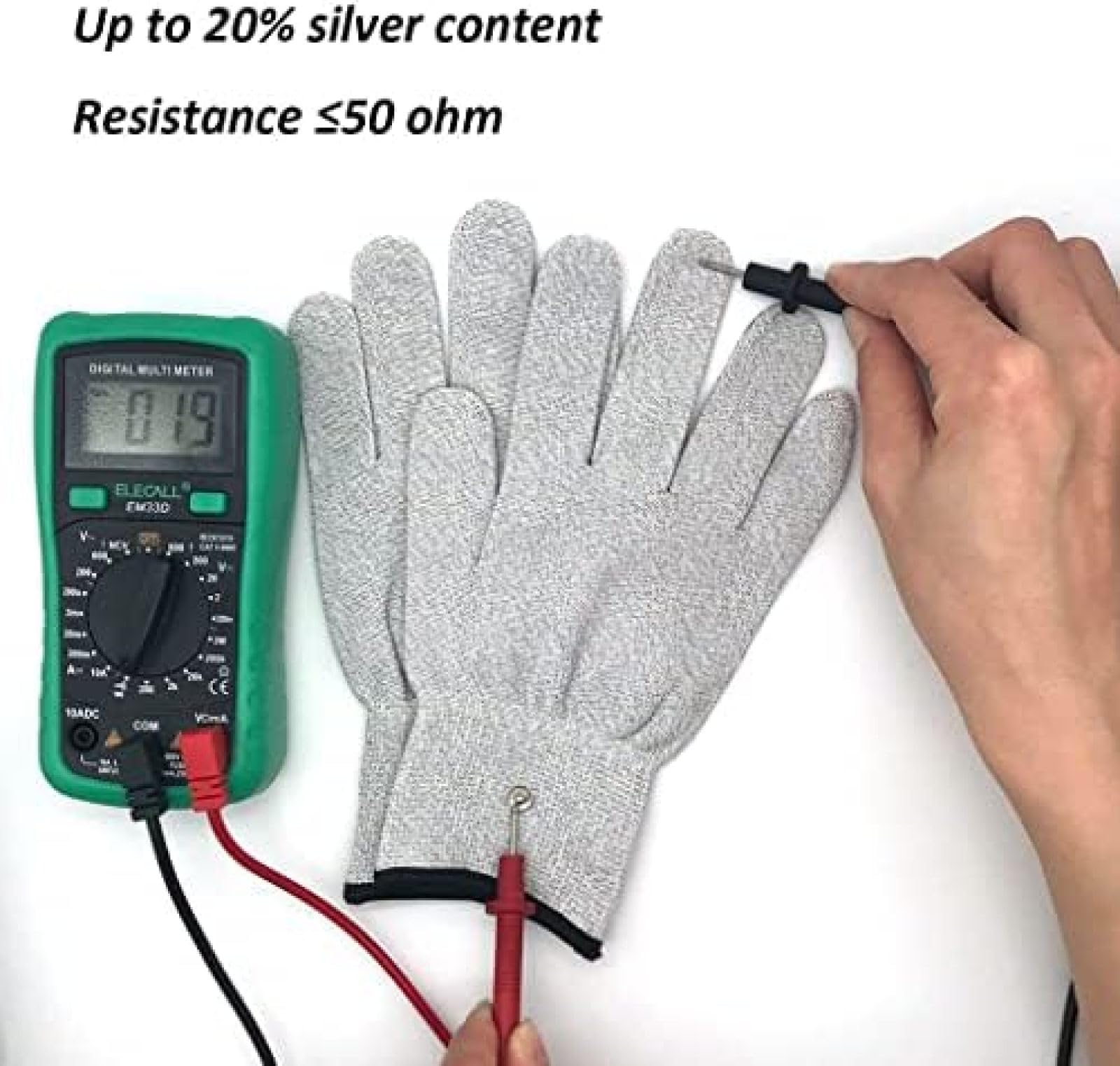 Paquete de 3 Guantes de microcorriente para Masaje Facial con electrodo TENS/EMS de Fibra conductora para Adelgazar el Cuerpo y reafirmar el Dolor