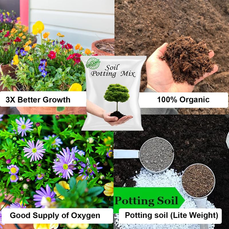 ORGANIC PLANT Potting Mix for Plants, 10kg – Ready-to-Use Soil Mix - Image 3