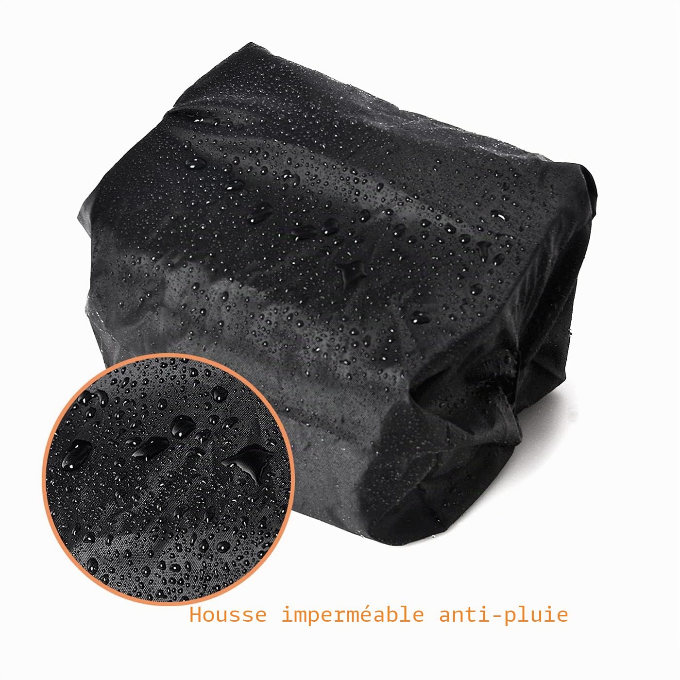 FOSOTO Sac pour appareil photo reflex - Grand sac à bandoulière avec housse de pluie - Compatible avec Nikon D3500 D5600 D7500, Canon EOS 6D 4000D 2000D, Sony Alpha A7RIII, Noir