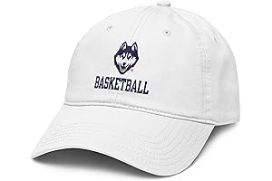 Connecticut Huskies Basketball White Officially Licensed Adjustable Baseball Hat