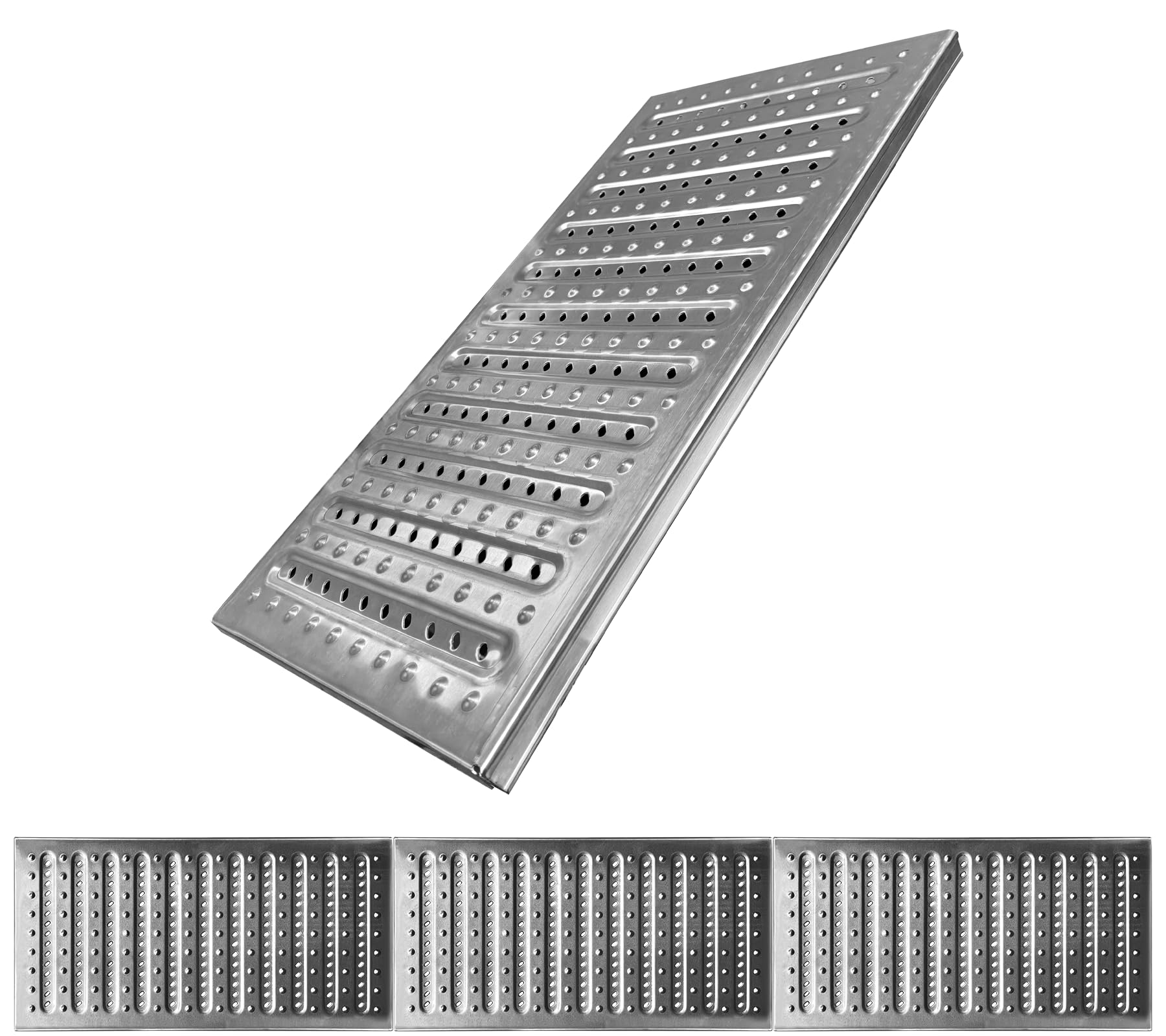 Grilles de drainage d'extérieur en métal inox 304 pour caniveau de trottoir et cour