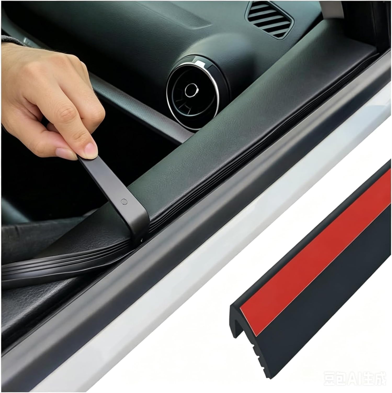 ONEMAJI Car Window Rubber Seal for Hyundai Tucson JM TL NX4, Windscreen Weatherstrip Durable Waterproof Soundproof Edge Protector Stripping Band,2 door-set