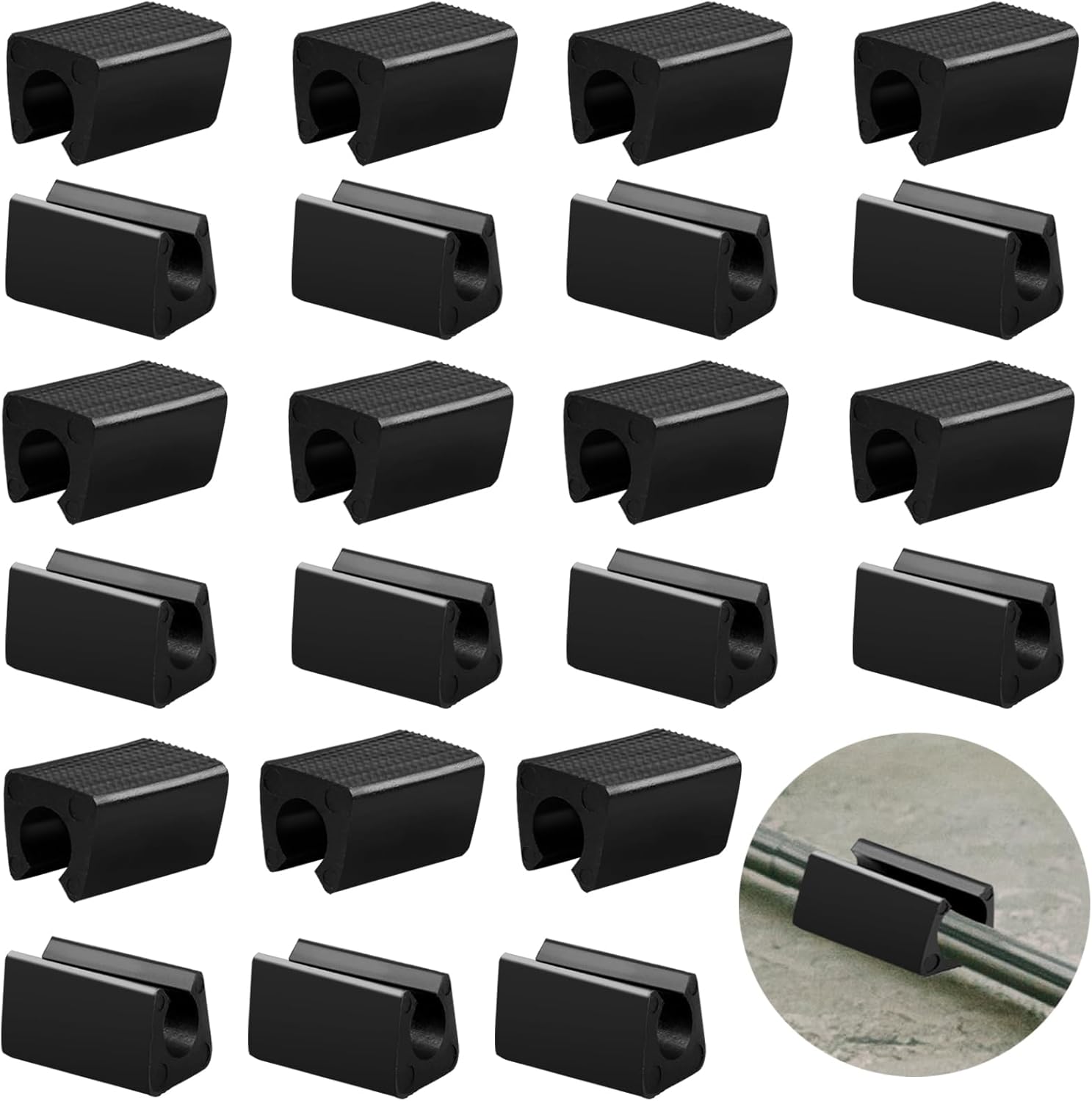 50 Pieces Plastic Furniture Feet Protectors Nonslip Chair Legs Tips